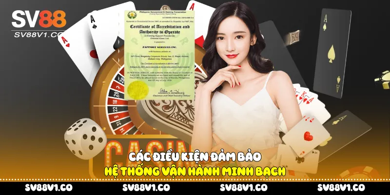 Các điều kiện đảm bảo hệ thống vận hành minh bạch